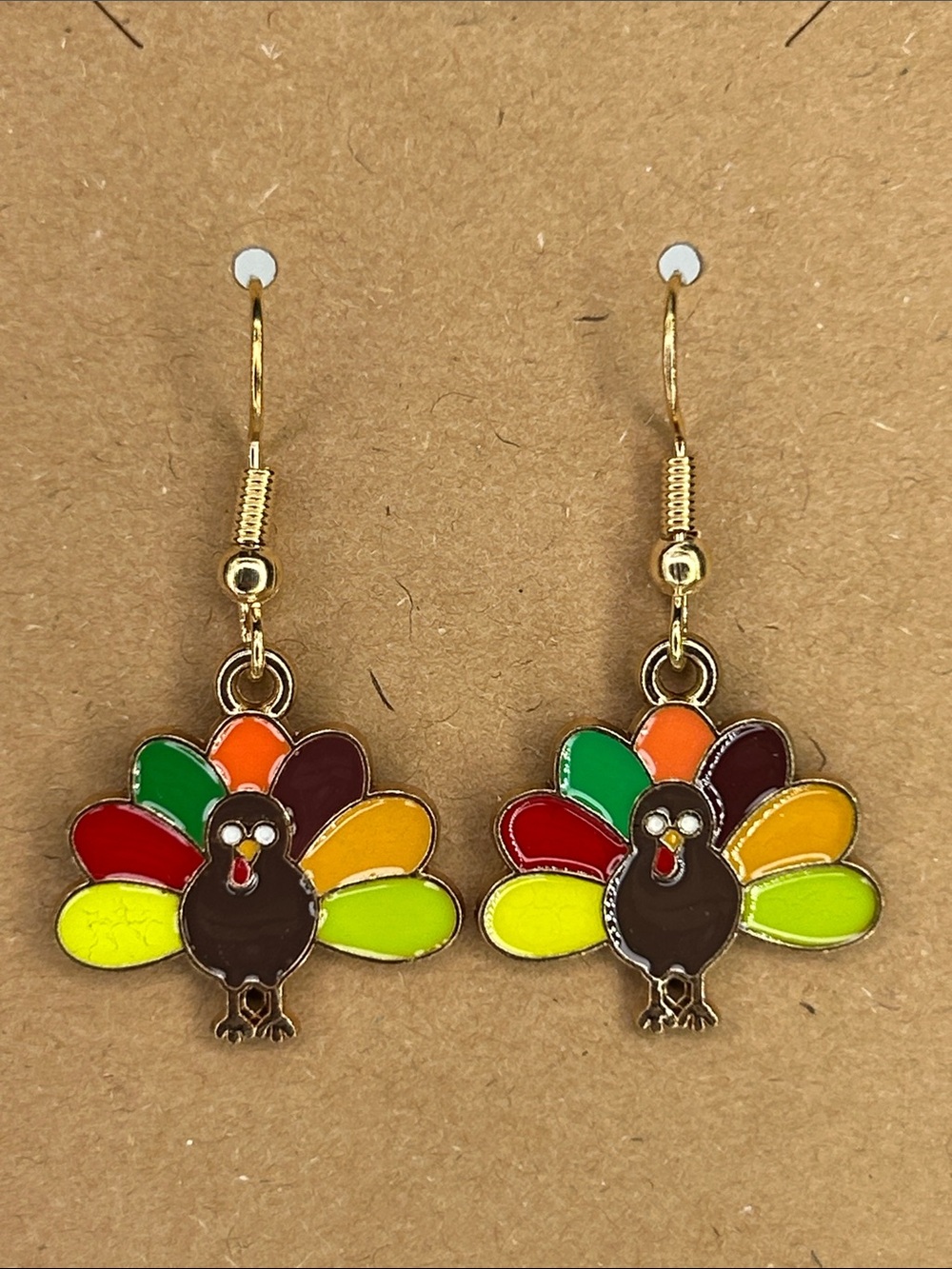 Colorful Turkey Dangle Earrings Fashion Jewelry Fall Thanksgiving